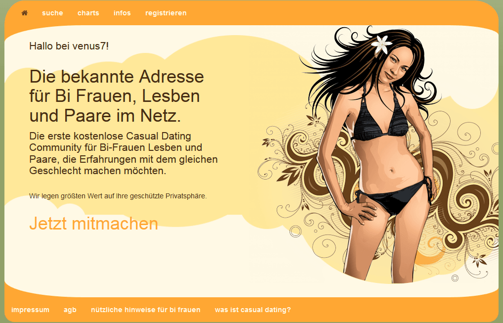 Titelbild: Venus7.de – Die Plattform für Bi-Frauen, Paare und Lesben