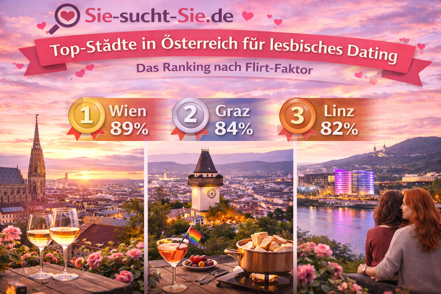Titelbild: Die Top 10 Städte für Lesben in Österreich