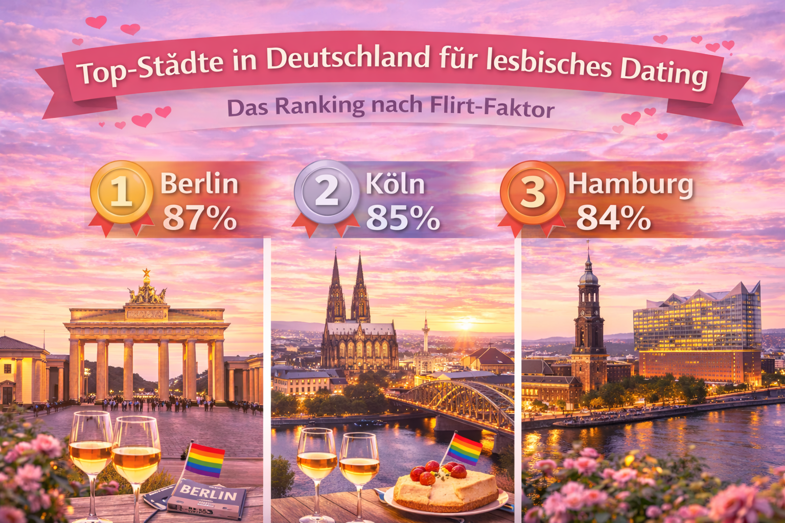 Titelbild: Die Top 10 Städte für Lesben in Deutschland