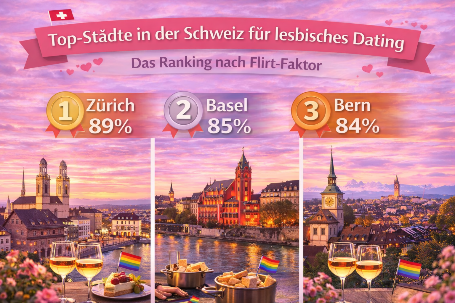 Titelbild: Die Top 10 Städte für Lesben in der Schweiz